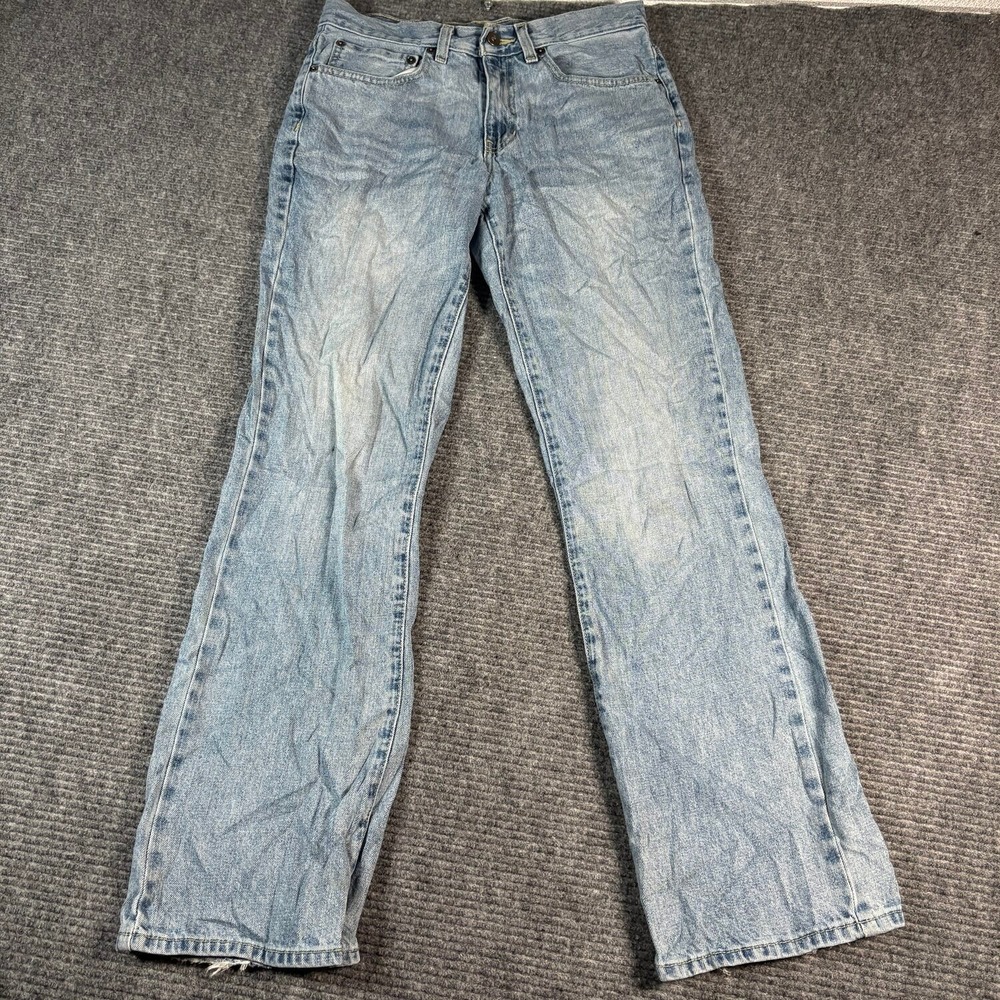 Urban Pipeline Relaxed Bootcut Jeans Mens 30x32 Light Wash Good Distressed Denim